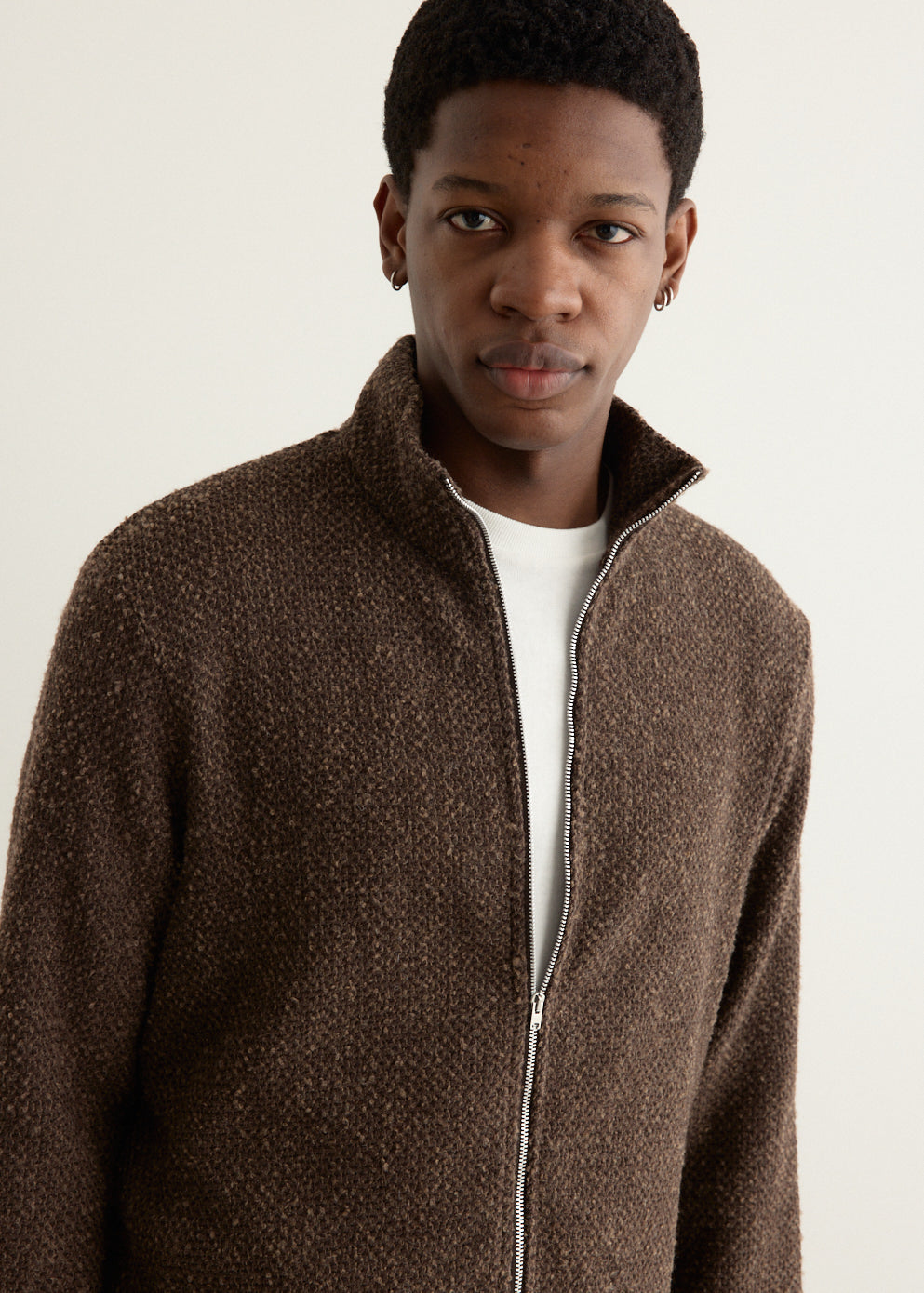 Shrunken Full Zip Polo