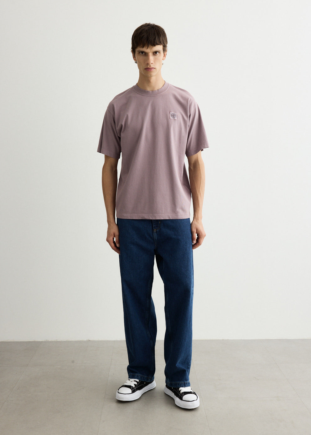 Regular Fit Garment Dyed Compass T-Shirt