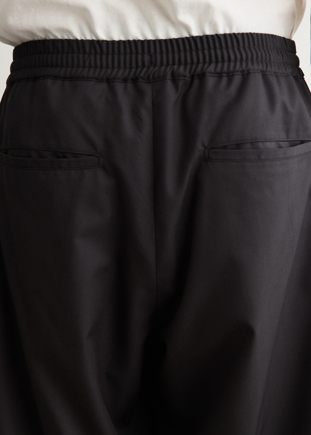 Extra Fine Wool Easy Wide Pants