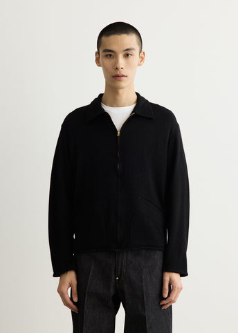 Cashmere Washi Zip Short Jacket