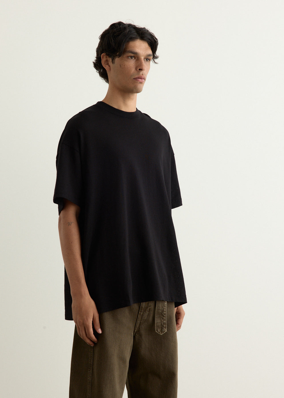Cotton Mesh Short-Sleeve T-Shirt