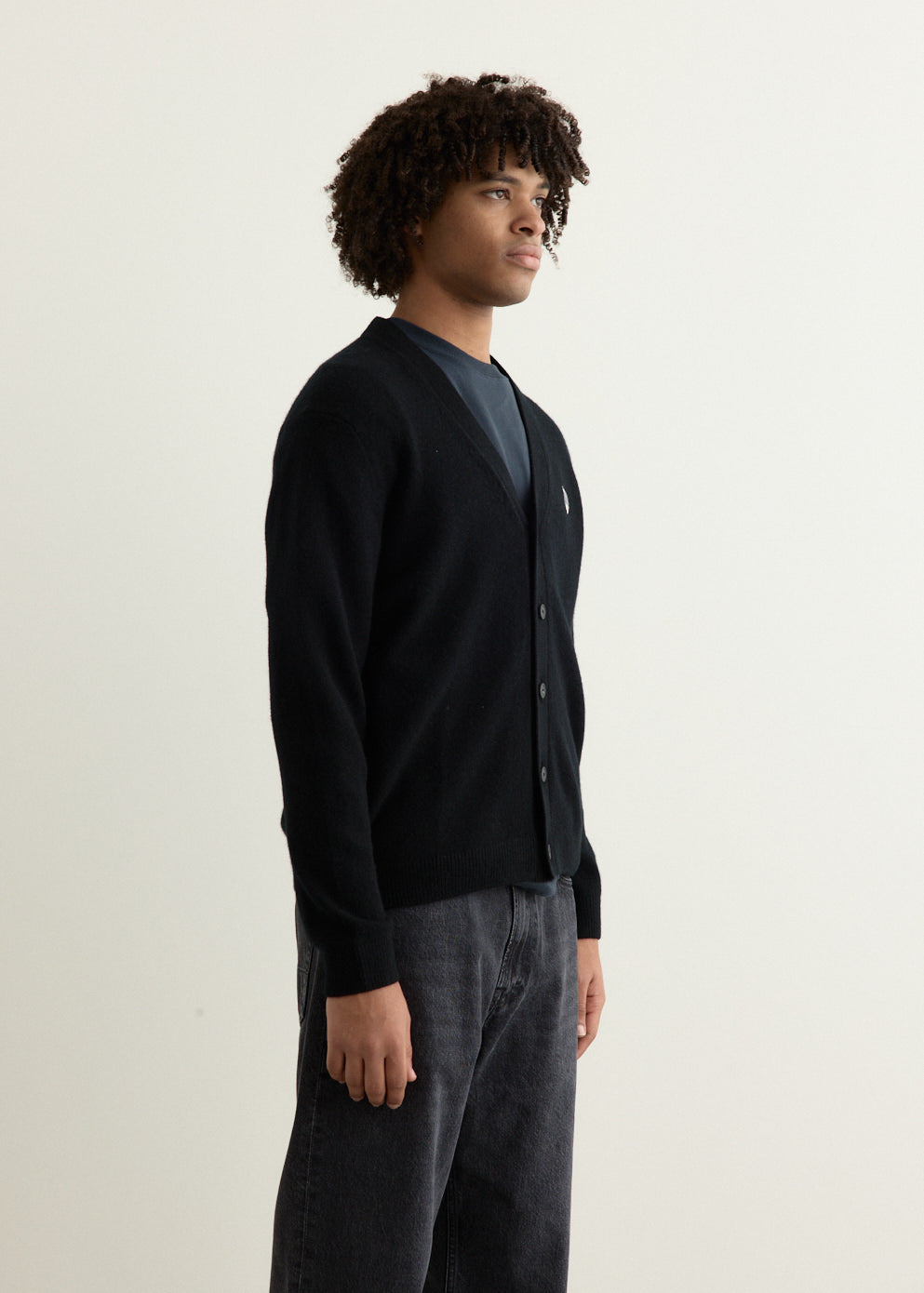 Grey Fox Head Patch Comfort Cardigan