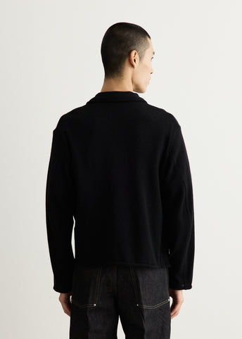 Cashmere Washi Zip Short Jacket