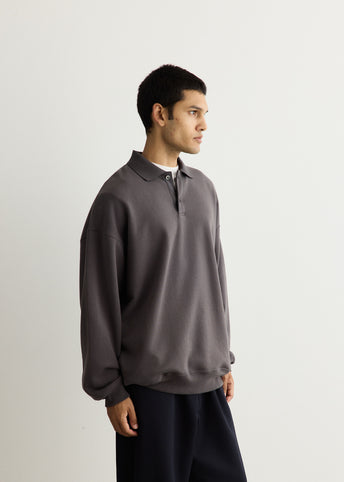 AZUMA Terry Pullover Polo Sweatshirt