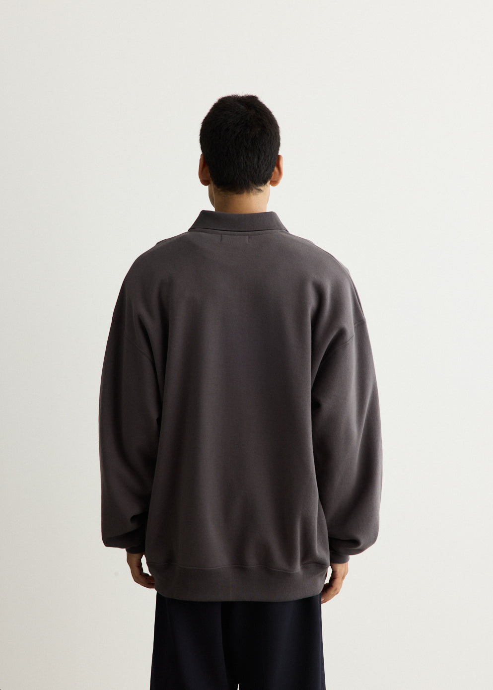 AZUMA Terry Pullover Polo Sweatshirt