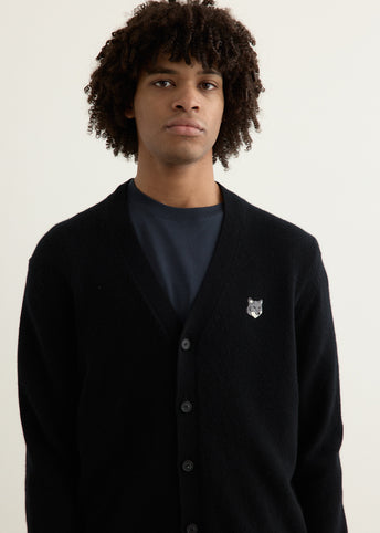 Grey Fox Head Patch Comfort Cardigan