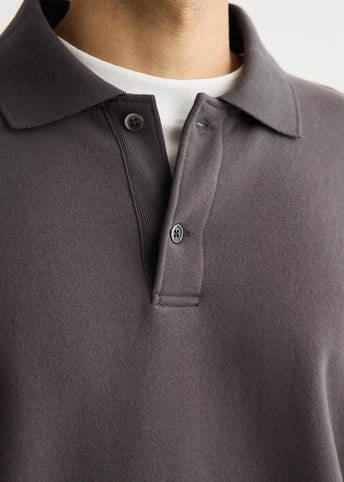 AZUMA Terry Pullover Polo Sweatshirt