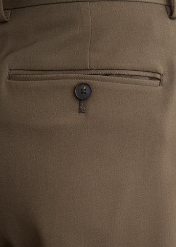 Light Wool Max Gabardine Two-Tuck Slacks