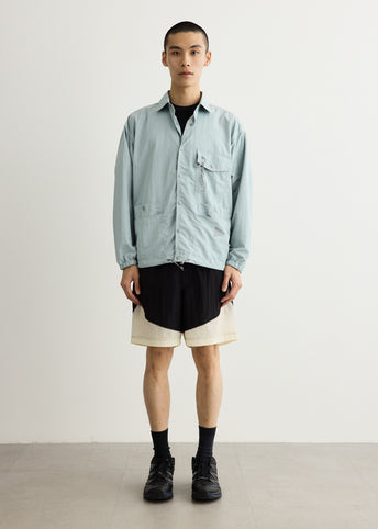 Crinkled Nylon Shirt Jacket