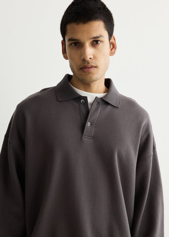 AZUMA Terry Pullover Polo Sweatshirt