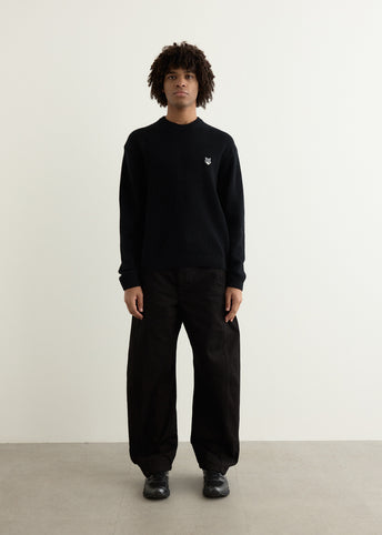 Grey Fox Head Patch Comfort Jumper