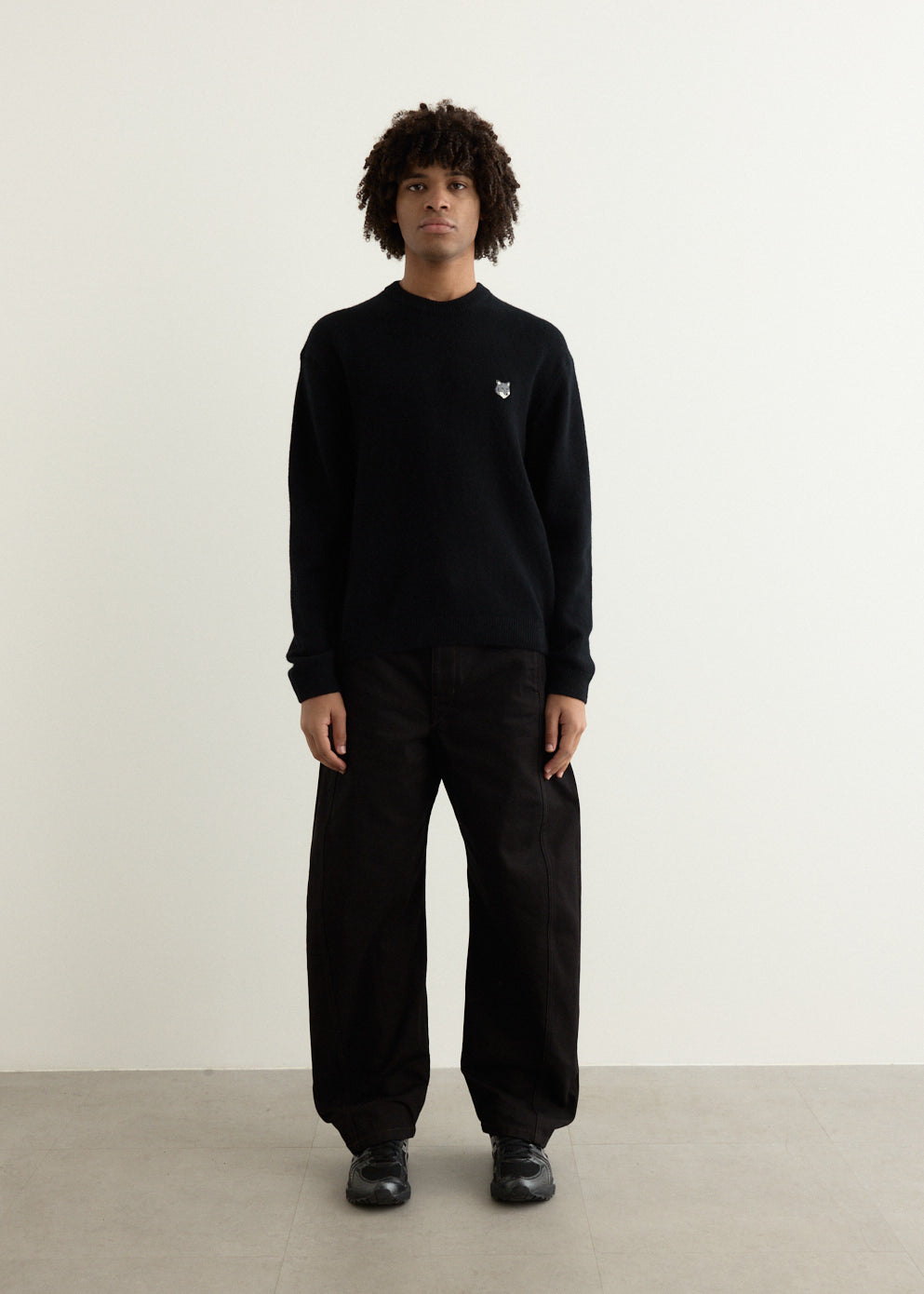 Grey Fox Head Patch Comfort Jumper