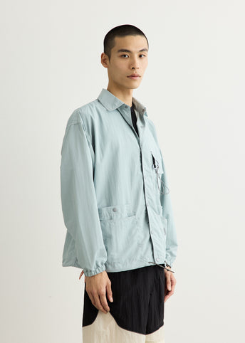 Crinkled Nylon Shirt Jacket