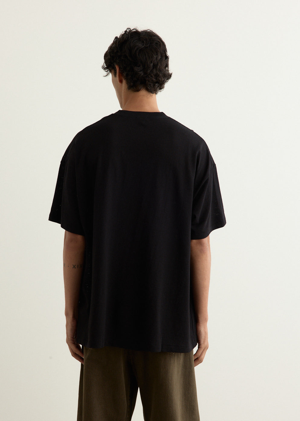 Cotton Mesh Short-Sleeve T-Shirt