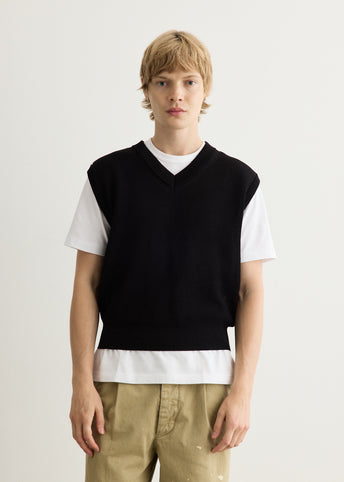 Flat Yarn Rib Knit Vest