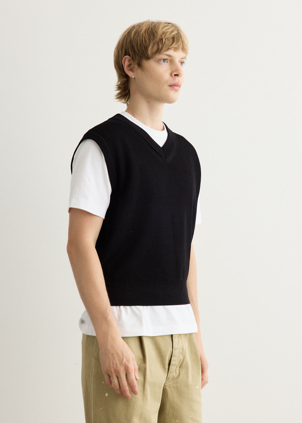 25SSAURALEEFLATYARN RIB KNIT VEST美品❗️ Flat Yarn Rib Knit Vest