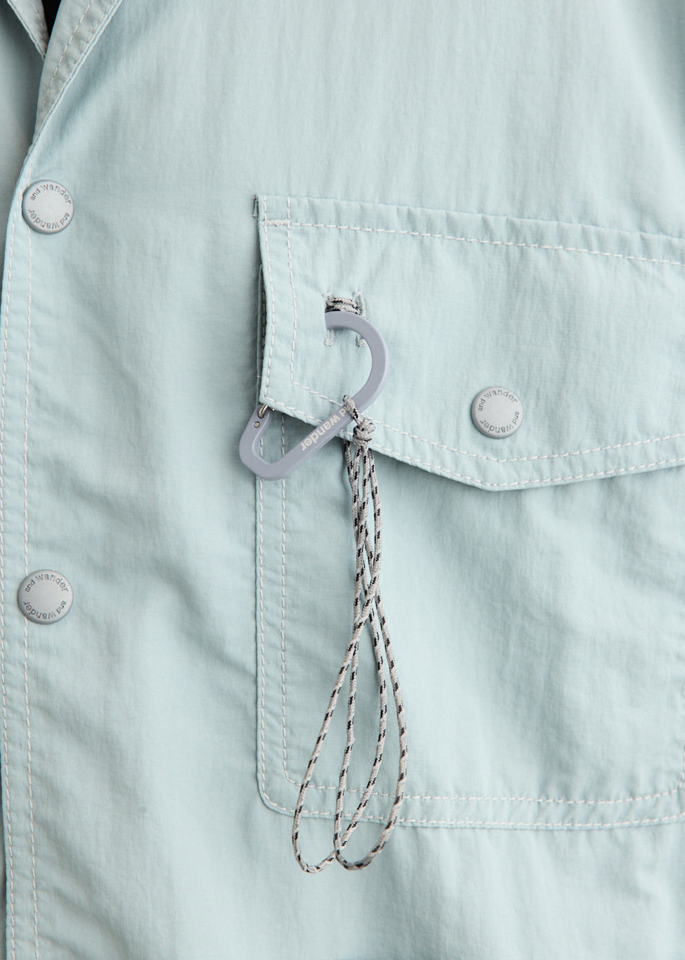 Crinkled Nylon Shirt Jacket