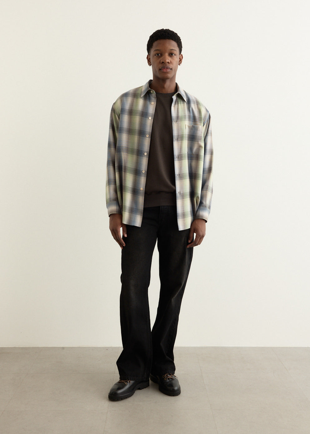Super Light Wool Check Shirt