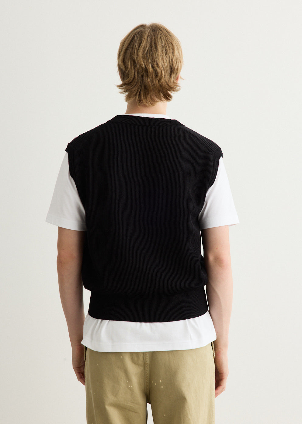 新品 AURALEE FLAT YARN RIB KNIT VEST 黒 4 AURALEE)FLAT YARN RIB KNIT VEST (A26SV02SY) | AURALEE / ニット