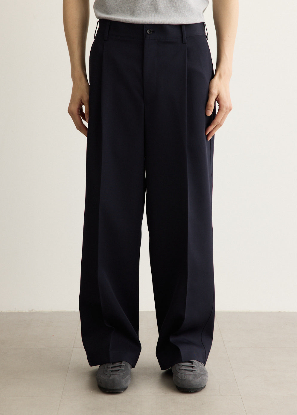 Scale Off Wool Wide Slacks
