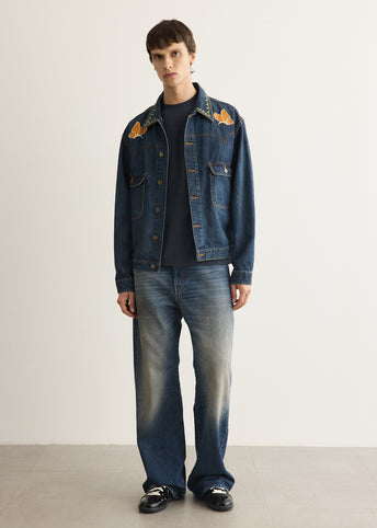 Papillon Emb. Jean Jacket - 12oz Denim