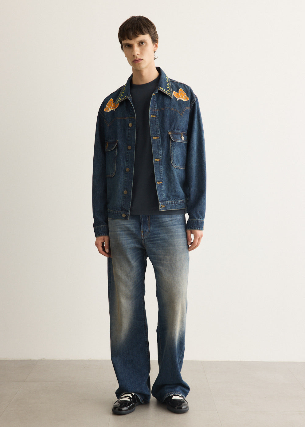 Papillon Emb. Jean Jacket - 12oz Denim