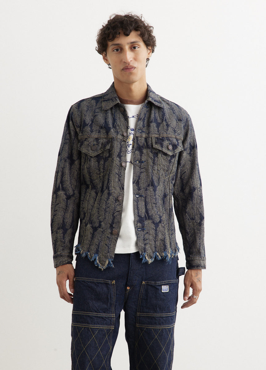 KAPITAL 12oz Magpie マグパイデニム 3rd JKT Kapital 12oz MAGPIE Denim 3rd JKT, BLKxBE – Glasswing