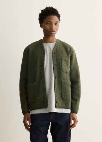 Wool Fleece Cardigan