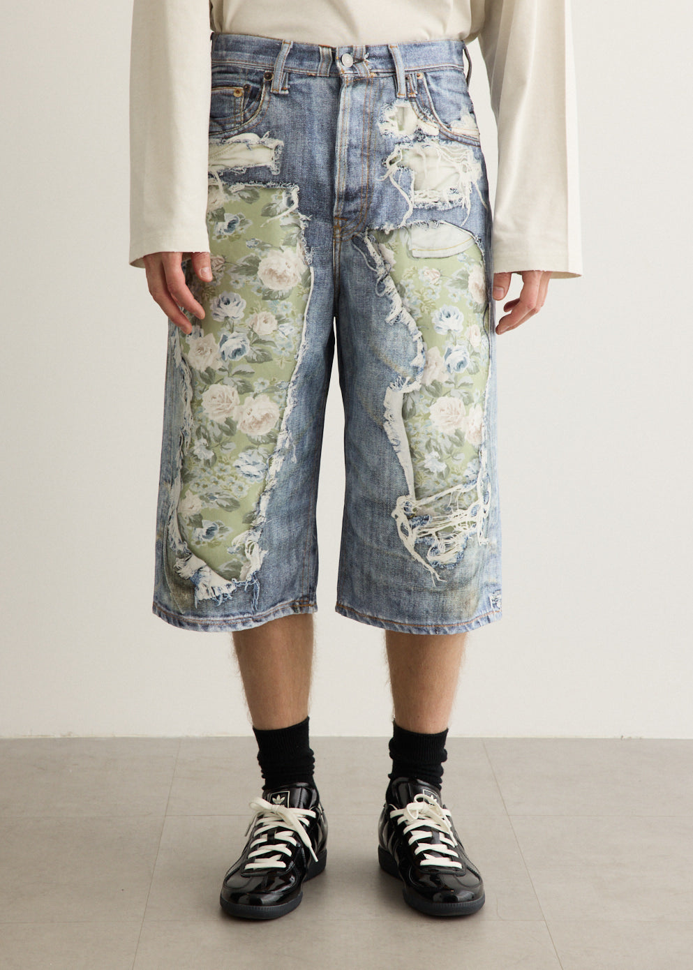 Judda Denim Floral Shorts