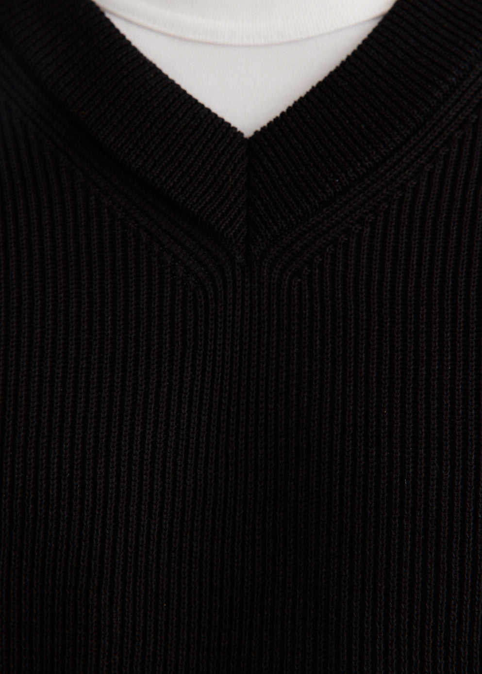 Flat Yarn Rib Knit Vest