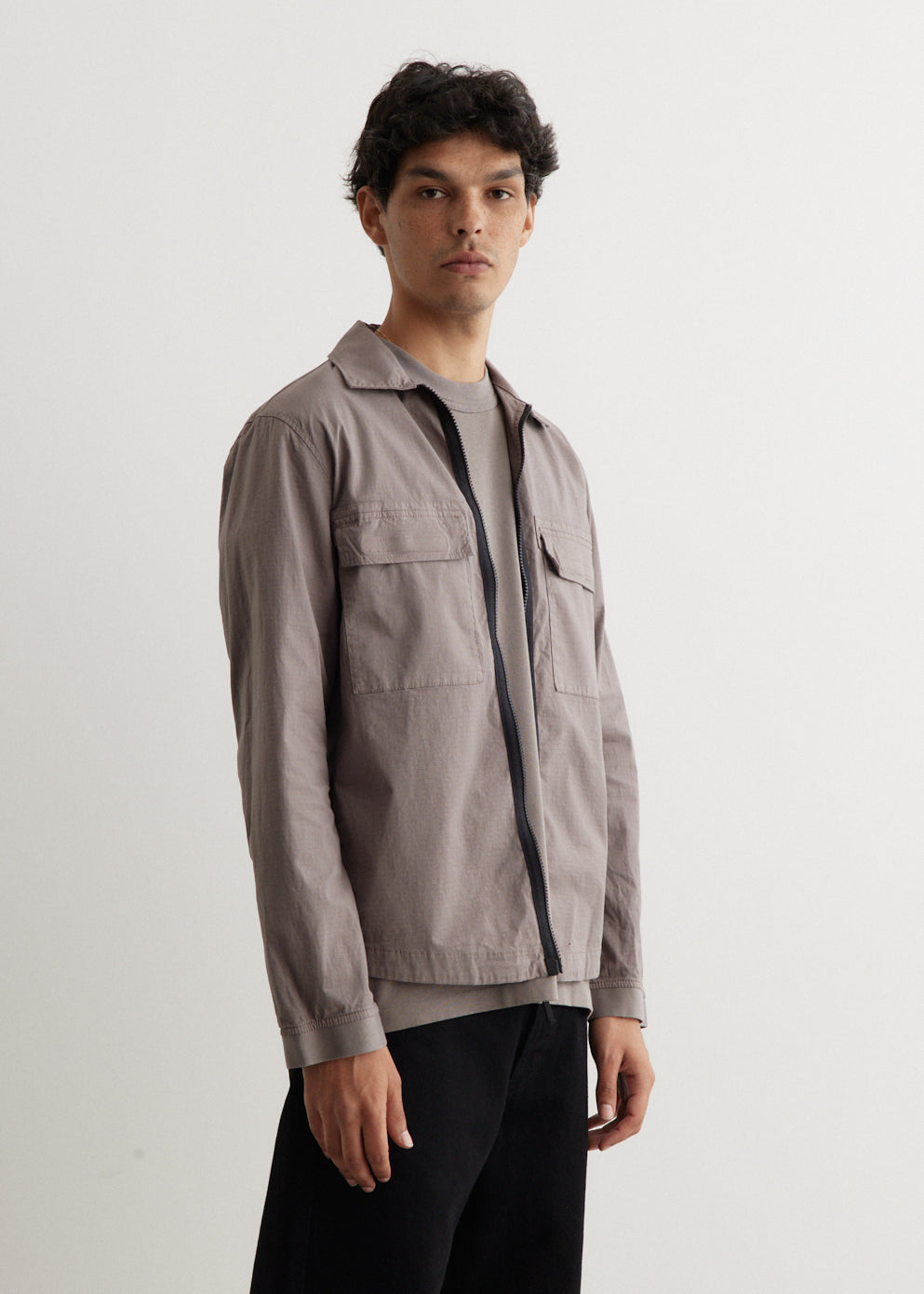 Cotton Ripstop Garment Dyed Overshirt