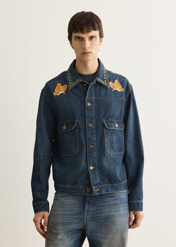 Papillon Emb. Jean Jacket - 12oz Denim