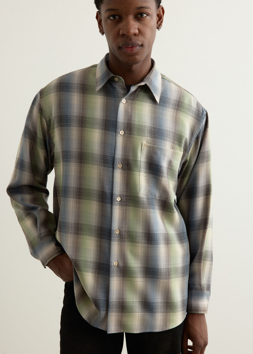 Super Light Wool Check Shirt