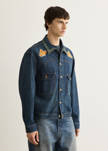 Papillon Emb. Jean Jacket - 12oz Denim