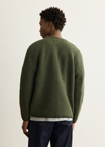 Wool Fleece Cardigan