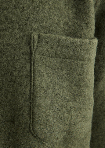 Wool Fleece Cardigan