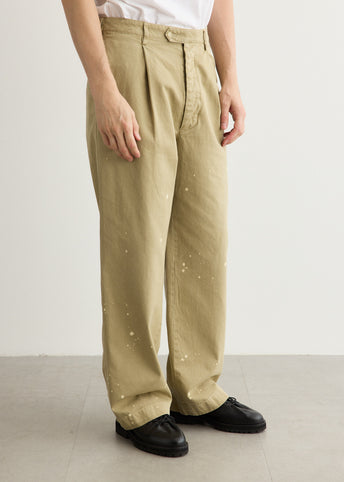 Garment Dyed Finx Light Chino One Tuck Wide Pants