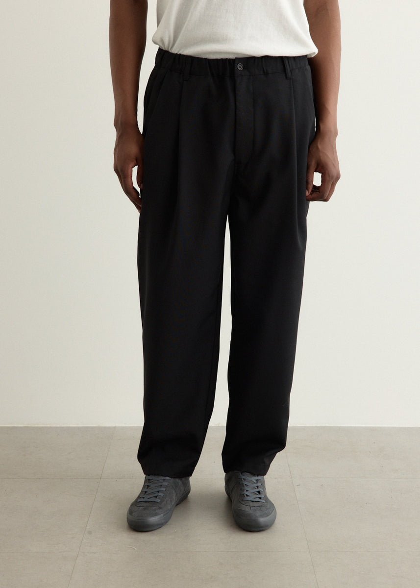 WASHED LINEN TWILL 2-TUCK PANTS｜BLACK MUSINSA | MUSINSA STANDARD Cotton Linen Two-Tuck Wide Pants [Black]