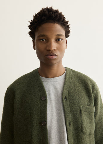 Wool Fleece Cardigan