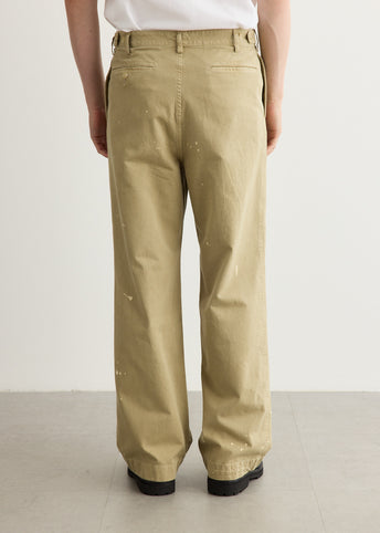 Garment Dyed Finx Light Chino One Tuck Wide Pants