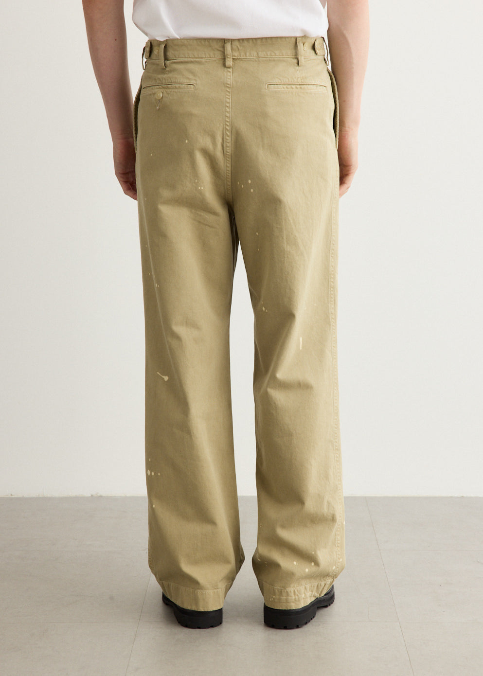 Garment Dyed Finx Light Chino One Tuck Wide Pants
