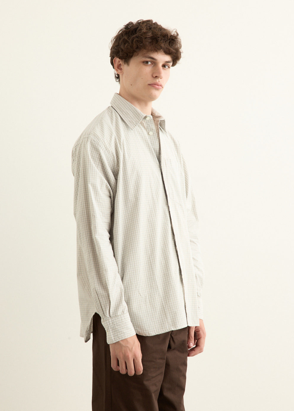 Mo Oversize Poplin Check Shirt