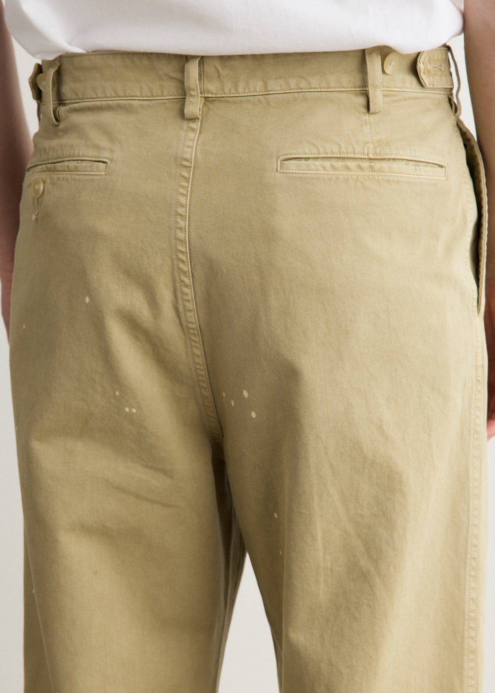 Garment Dyed Finx Light Chino One Tuck Wide Pants