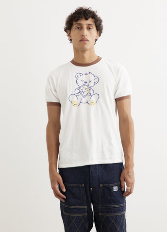 20/-Jersey RINGER T-Shirt 'Peckish Little Bear'