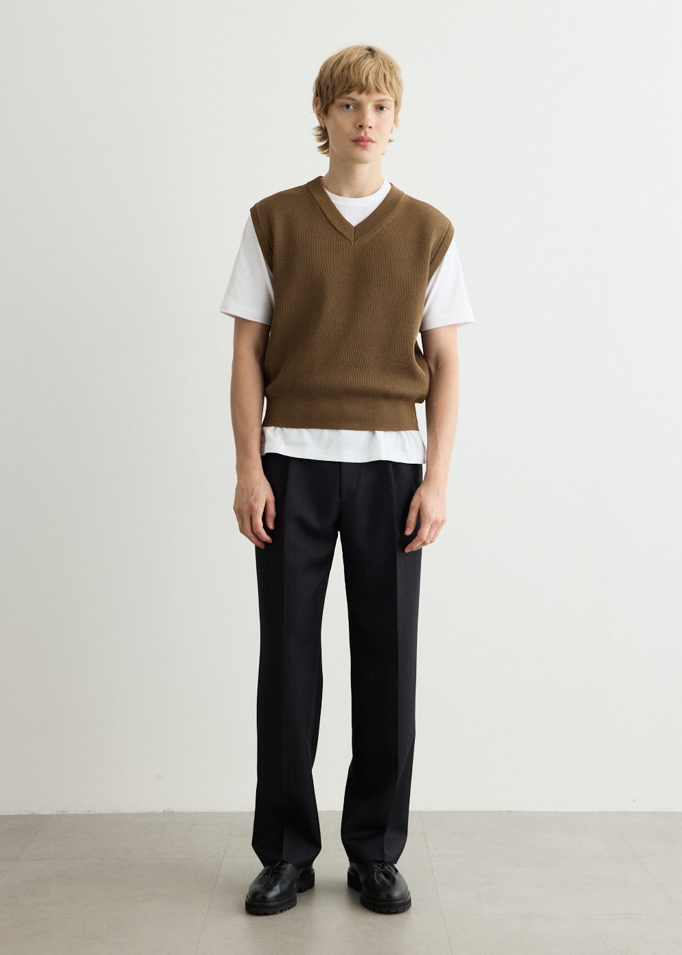 Bluefaced Wool Two Tuck Slacks