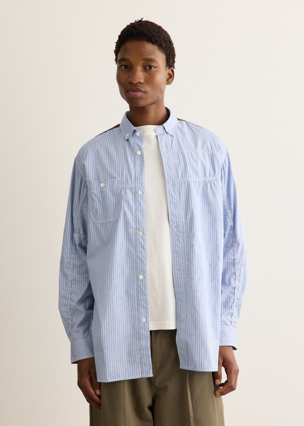 Stripe and Check Shirt