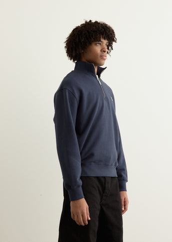 Grey Fox Head Patch Comfort Half Zipped Sweatshirt