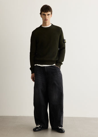 Fisherman's Rib Organic Cotton Two-Colour Spray Jumper