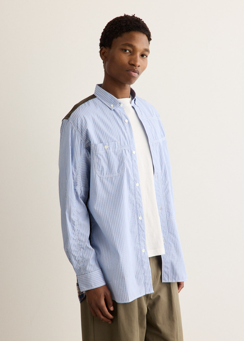 Stripe and Check Shirt