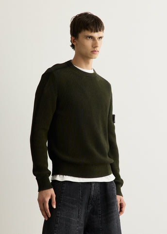 Fisherman's Rib Organic Cotton Two-Colour Spray Jumper